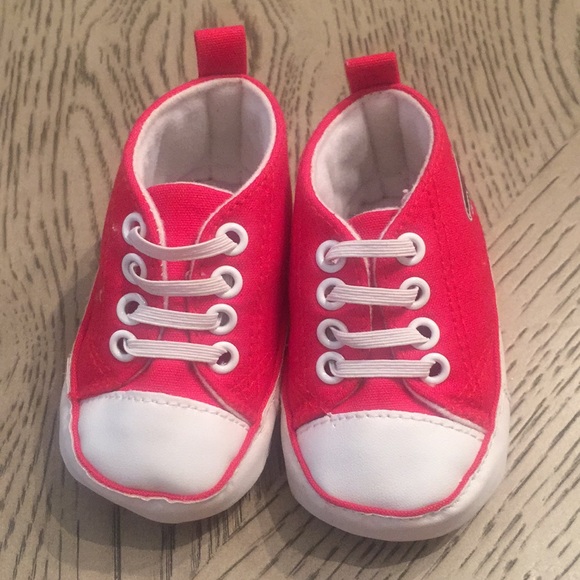 Red & white high top ATL Falcons baby shoe Sz-0 - Picture 2 of 4